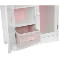 Olivia's Little World White 18 Inch Doll Closet Wardrobe Wooden Doll Furniture With 3 Doll Hangers TD-0210A -Outdoor Furniture Store 41399620 4