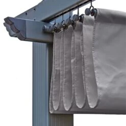 Acorn Aluminium 3m Square Pergola Gazebo In Grey -Outdoor Furniture Store 41579528 3