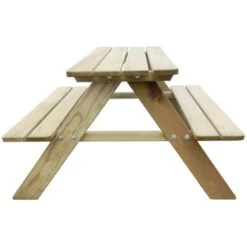 Kid's Picnic Table 89 X 89.6 X 50.8 Cm Pinewood VidaXL -Outdoor Furniture Store 4270486 4