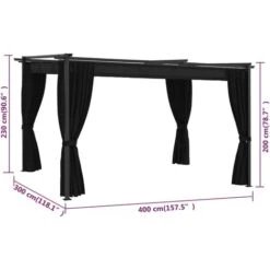 Gazebo 4x3 M Anthracite VidaXL 9 Gazebo 4x3 M Anthracite VidaXL -Outdoor Furniture Store 45320242 3