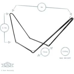 Harbour Housewares Garden Hammock Stand - Black -Outdoor Furniture Store 45890175 3