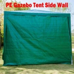 3x3m Gazebo Tent Side Panels Replaceable Side Wall Door For Outdoor Wedding Garden Party Camping Tent Event Shelter, Fully Waterproof(GREEN, 2Pcs) -Outdoor Furniture Store 46235710 3