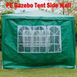 3x3m Gazebo Tent Side Panels Replaceable Side Wall Door For Outdoor Wedding Garden Party Camping Tent Event Shelter, Fully Waterproof(GREEN, 2Pcs) -Outdoor Furniture Store 46235710 4