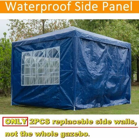 3x3m Gazebo Tent Side Panels Replaceable Side Wall Door For Outdoor Wedding Garden Party Camping Tent Event Shelter, Fully Waterproof(Blue, 2Pcs) 5 3x3m Gazebo Tent Side Panels Replaceable Side Wall Door For Outdoor Wedding Garden Party Camping Tent Event Shelter, Fully Waterproof(Blue, 2Pcs) - Image 3