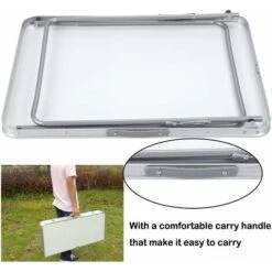 Folding Table 80cm60cm(LW) Portable Plastic Indoor Outdoor Picnic Party Dining Camp Tables Lightweight 4.05kg( 8.9lbs) 11 Folding Table 80cm60cm(LW) Portable Plastic Indoor Outdoor Picnic Party Dining Camp Tables Lightweight 4.05kg( 8.9lbs) -Outdoor Furniture Store 46235748 5