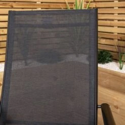 Multi Position High Back Reclining Garden / Outdoor Folding Chair In Black 9 Multi Position High Back Reclining Garden / Outdoor Folding Chair In Black -Outdoor Furniture Store 46307750 3