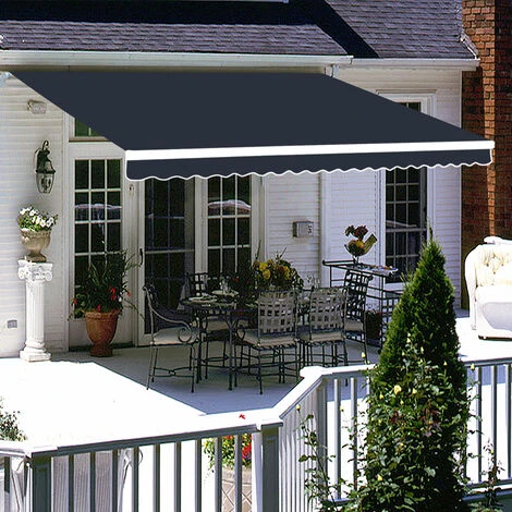 Greenbay 2.5 X 2m Manual Awning Garden Patio Canopy Sun Shade Shelter Retractable Blue 3 Greenbay 2.5 X 2m Manual Awning Garden Patio Canopy Sun Shade Shelter Retractable Blue