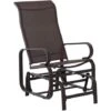 Outsunny Outdoor Gliding Rocking Chair W/ Metal Frame For Patio, Backyard Brown 2 Outsunny Outdoor Gliding Rocking Chair W/ Metal Frame For Patio, Backyard Brown -Outdoor Furniture Store 46530897 1