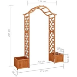Garden Pergola With Planter Solid Firwood VidaXL -Outdoor Furniture Store 46949210 3