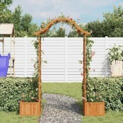 Garden Pergola With Planter Solid Firwood VidaXL -Outdoor Furniture Store 46949210 4