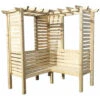 Clematis 6' X 6' Pressure Treated Corner Arbour 2 Clematis 6' X 6' Pressure Treated Corner Arbour -Outdoor Furniture Store 48445564 1