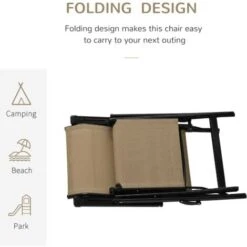 Outsunny Set Of 2 Outdoor Sun Recliner Loungers With Adjustable Footrest Beige -Outdoor Furniture Store 48445944 4