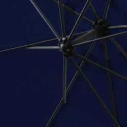 Greenbay 3m Garden Banana Parasol Patio Sun Shade Shelter Crank Hanging Rattan Cantilever Umbrella Blue 10 Greenbay 3m Garden Banana Parasol Patio Sun Shade Shelter Crank Hanging Rattan Cantilever Umbrella Blue -Outdoor Furniture Store 49604214 4