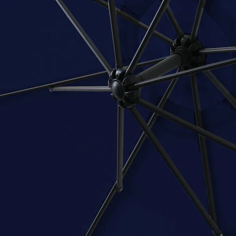 Greenbay 3m Garden Banana Parasol Patio Sun Shade Shelter Crank Hanging Rattan Cantilever Umbrella Blue 6 Greenbay 3m Garden Banana Parasol Patio Sun Shade Shelter Crank Hanging Rattan Cantilever Umbrella Blue - Image 4