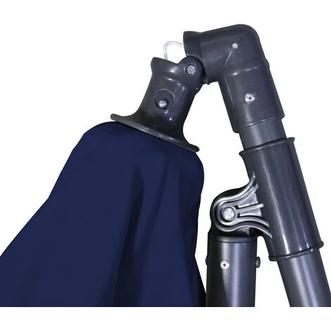 Greenbay 3m Garden Banana Parasol Patio Sun Shade Shelter Crank Hanging Rattan Cantilever Umbrella Blue 7 Greenbay 3m Garden Banana Parasol Patio Sun Shade Shelter Crank Hanging Rattan Cantilever Umbrella Blue - Image 5