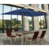 Greenbay 2x3m Garden Parasol Umbrella Patio Outdoor Sun Shade Aluminium Crank Tilt Mechanism Blue -Outdoor Furniture Store 49604215 1