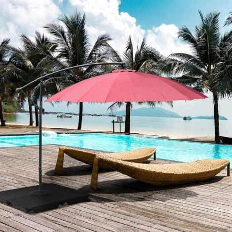 Outsunny 4 Pcs Parasol Umbrella Base Sand Filled Up To 80kg For Banana Hanging 5 Outsunny 4 Pcs Parasol Umbrella Base Sand Filled Up To 80kg For Banana Hanging - Image 3