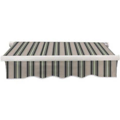 Multi-stripe Outdoor Patio Garden Awning Canopy Sun Shade Retractable Shelter 2.5x2M -Outdoor Furniture Store 50318616 2
