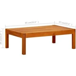Garden Table 85x57x29 Cm Solid Acacia Wood VidaXL -Outdoor Furniture Store 50372960 3