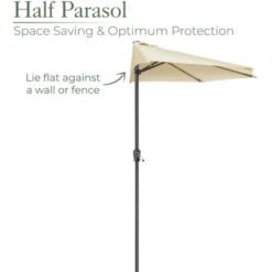 2.7m Half Parasol -Outdoor Furniture Store 50703813 3