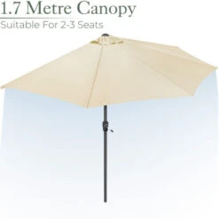 2.7m Half Parasol -Outdoor Furniture Store 50703813 4