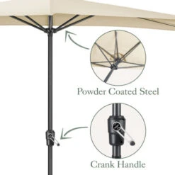 2.7m Half Parasol -Outdoor Furniture Store 50703813 5