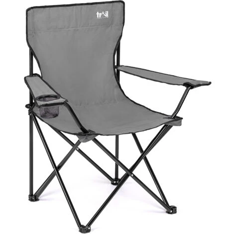 Folding Camping Chair - Grey 3 Folding Camping Chair - Grey