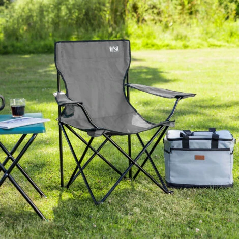 Folding Camping Chair - Grey 4 Folding Camping Chair - Grey - Image 2