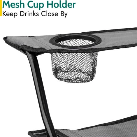 Folding Camping Chair - Grey 7 Folding Camping Chair - Grey - Image 5