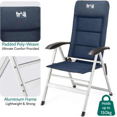 Reclining Camping Chair – Blue 6 Reclining Camping Chair – Blue - Image 4