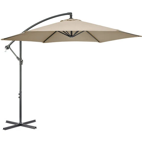 Banana Parasol 3m - Taupe 3 Banana Parasol 3m - Taupe