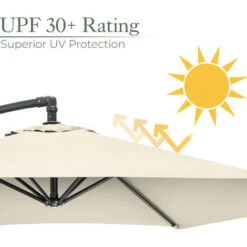 Banana Parasol 3m - Taupe 10 Banana Parasol 3m - Taupe -Outdoor Furniture Store 50827463 4