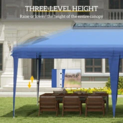 Outsunny 6 X 3M Pop Up Gazebo Patio Party Event Heavy Duty Canopy Blue -Outdoor Furniture Store 50886415 5