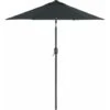 Songmics Garden Parasol Umbrella 2 M, Sunshade With Metal Pole And Ribs, Tiltable, Base Not Included, For Outdoor Terrace Balcony, Grey GPU202G01