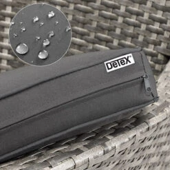 Casaria Poly Rattan Luxury 8 Seater Garden Dining Set With Table, Chairs & Cushions Stackable Chairs Weatherproof Grey Anthracite -Outdoor Furniture Store 51037946 4