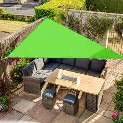 Sun Shade Sail Garden Patio Sunscreen Awning Canopy 98% UV Block Light Green Triangle 2x2x2m