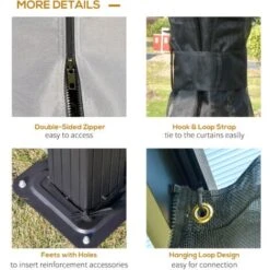 Outsunny Polycarbonate Hardtop Gazebo W/ Double Roof & Aluminium Frame 3 X 3(m) -Outdoor Furniture Store 51386027 4