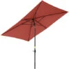 Outsunny 2 X 3(m) Garden Parasol Rectangular Market Umbrella W/ Crank Wine Red -Outdoor Furniture Store 51642035 1