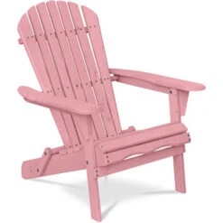 Adirondack Garden Chair - Wood Pastel Pink Hemlock Wood