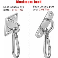 LangRay 4Pcs 6mm 304 Stainless Steel Oblique Plate Protective Eye, Marine Stapling Hardware Hook Loop -Outdoor Furniture Store 51795348 3