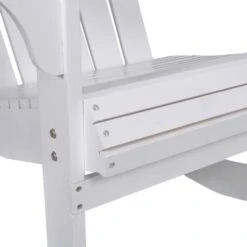 Topdeal Garden Rocking Chair Wood White VDTD26273 -Outdoor Furniture Store 51868512 4