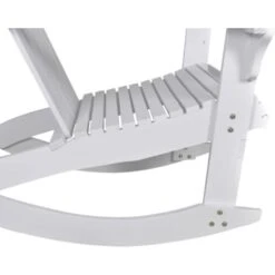Topdeal Garden Rocking Chair Wood White VDTD26273 -Outdoor Furniture Store 51868512 5