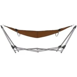Topdeal Hammock With Foldable Stand Brown VDTD28564 10 Topdeal Hammock With Foldable Stand Brown VDTD28564 -Outdoor Furniture Store 51869654 4