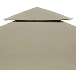 Topdeal 2-Tier Gazebo Top Cover 310 G/m2 3x3 M Taupe VDTD28944 -Outdoor Furniture Store 51869764 4