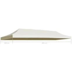 Topdeal Party Tent Roof 3x6 M Cream VDTD29152 -Outdoor Furniture Store 51869862 4