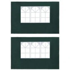 Topdeal Party Tent Sidewall 2 Pcs With Window PE Green VDTD29271