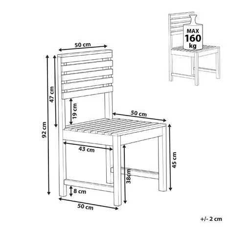 Modular Balcony Furniture 1-Seat Section Acacia Wood Chair Treia 5 Modular Balcony Furniture 1-Seat Section Acacia Wood Chair Treia - Image 3