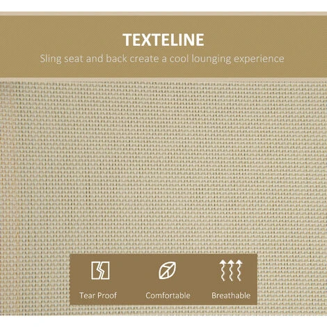 Outsunny 2 Seater Garden Swing Bench W/ Tilting Canopy Texteline Seat Beige 7 Outsunny 2 Seater Garden Swing Bench W/ Tilting Canopy Texteline Seat Beige - Image 5