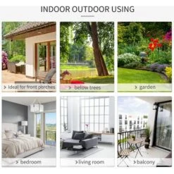 Outsunny Hanging Hammock Chair Macrame Seat For Outdoor Patio Garden White 10 Outsunny Hanging Hammock Chair Macrame Seat For Outdoor Patio Garden White -Outdoor Furniture Store 53072167 4