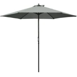 Outsunny 2.8m Patio Umbrella Parasol Outdoor Table Umbrella 6 Ribs Dark Grey